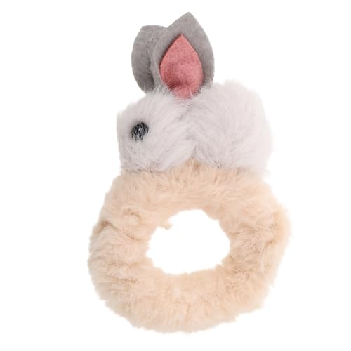 Homoyoyo Niedliches Kaninchen Haargummi aus Weichem Plüsch Elastisches Haarband für Mädchen Stretchy Ponytail Holder für Ostern Karneval und Alltag Haarschmuck Accessoire von Homoyoyo
