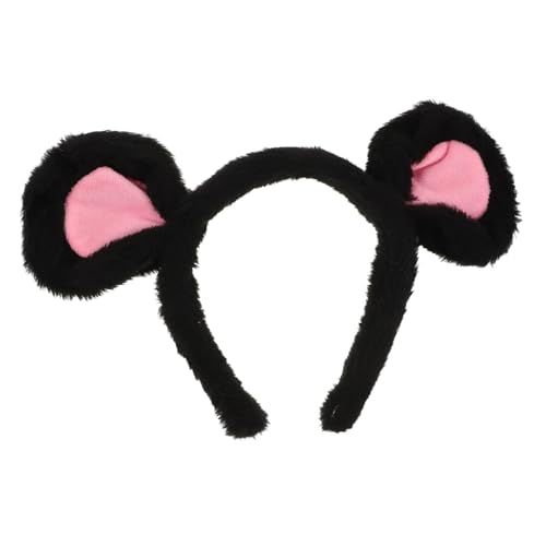 Homoyoyo Niedliches Mausohren Stirnband aus Weichem Plüsch Bequemes Tierkostüm Accessoire für Cosplay Karneval Halloween und Geburtstagsfeiern Einfacher Sitz für Damen und Herren von Homoyoyo