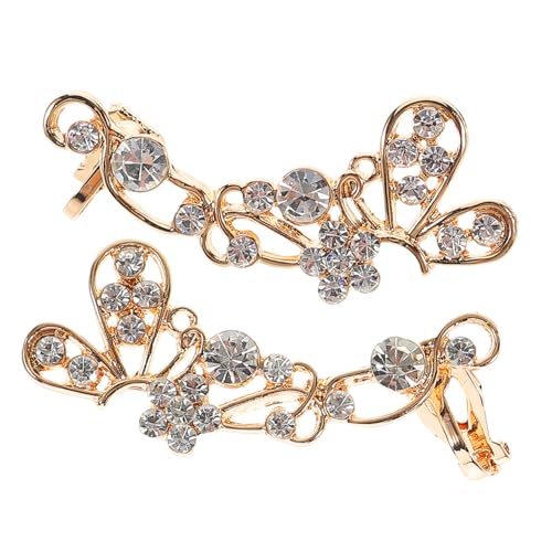Homoyoyo Modische Ohrclips Strass Schmetterling Ohrclips Elegante Metall Ohr Manschetten Ohrringe Für Frauen Einzigartiges Schmuck Accessoire von Homoyoyo