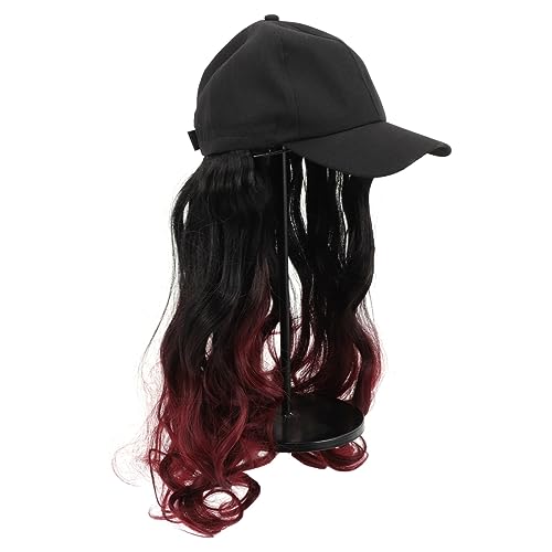 Homoyoyo One Piece Damen Perücke mit Langem Lockigem Synthetischem Haarhut Modischer Wellenlook Natürlicher Farbton Wiederverwendbar Vielseitig für Alltag Party und Reise Geeignet von Homoyoyo