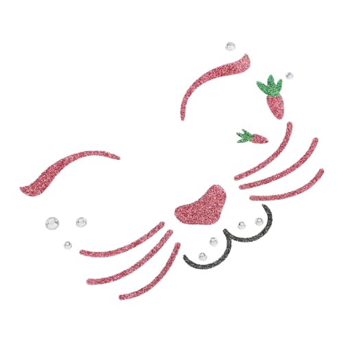 Homoyoyo Osterhasen Gesicht Aufkleber Glitzernde Bunny Face Decals Für Karneval Fasching Maske Party Festival Zubehör von Homoyoyo