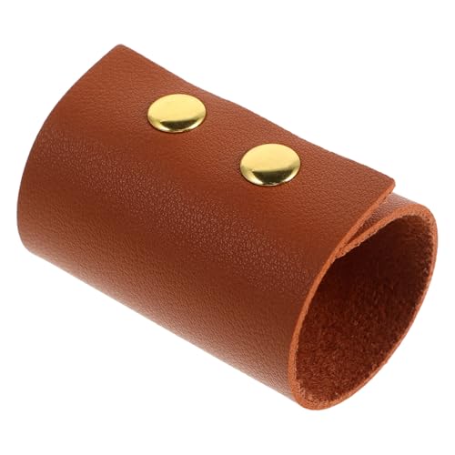 Homoyoyo PU Leder Haarband Damen mit Metallverschluss Retro Street Style Weiches Einfaches Pferdeschwanz Haarband Vielseitiger Haarhalter für Komfort und sicheren Griff Modisches von Homoyoyo