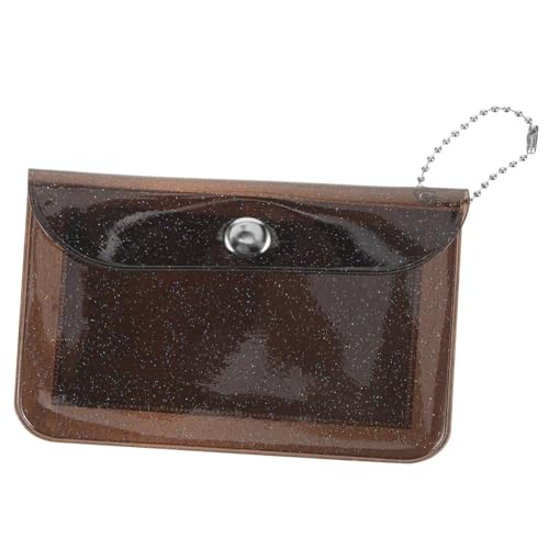 Homoyoyo PVC -Kartenpaket Kartenetui Damen für Frauen kleine Geldbörse schlank Mini Ändern Kartenhalter Damen kleines Portemonnaie Damen Brieftasche Geldbörse Kartenbeutel wechseln Schwarz von Homoyoyo