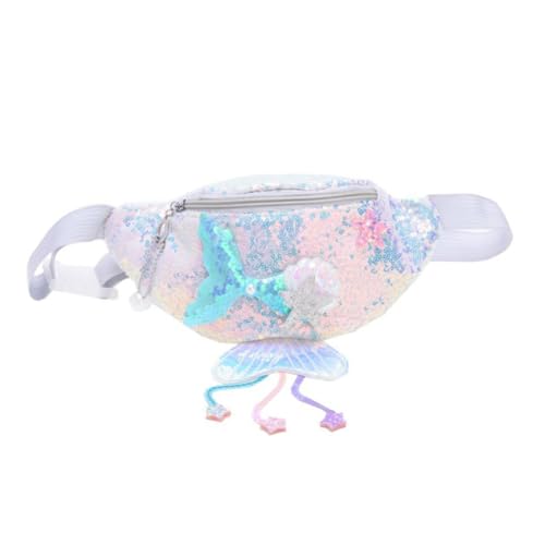 Homoyoyo Brusttasche Für Mädchen Meerjungfrau-Cartoon-Bauchtasche Für Junge Mädchen Pailletten-Brusttasche Umhängetasche Süße Kleine Geldbörsen Meerjungfrau-Bauchtasche Glitzernde Bauchtasc von Homoyoyo