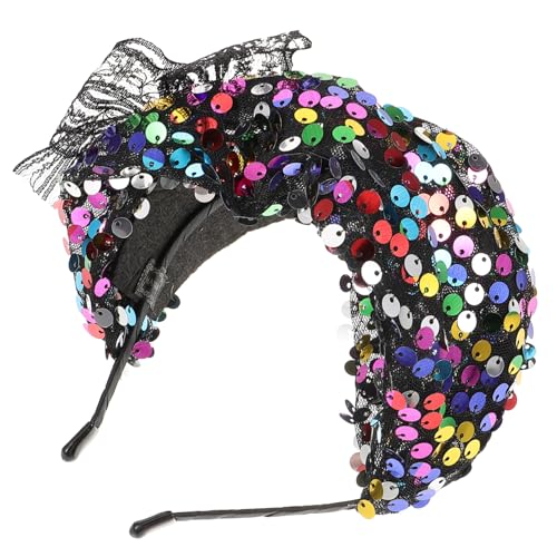 Homoyoyo Fascinator Haarreif Für Damen Pailletten-design Stirnband Für Cocktail Teeparty Hochzeit Party Festival Elastischer Reifen Haarschmuck Für Besondere Anlässe von Homoyoyo