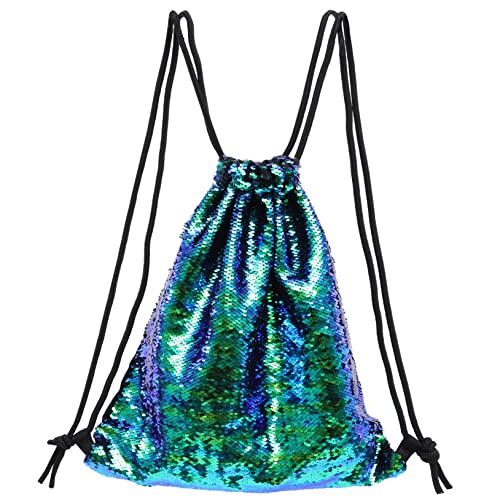 Homoyoyo Pailletten Kordelzug Rucksack Tanztasche Glitzernde Sporttasche Für Damen Herren Für Fitness Freizeit Reisen Stilvolle Kordeltasche Mit Funkelndem von Homoyoyo