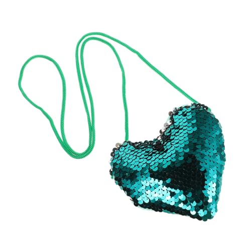 Homoyoyo Kawaii Herzförmige Mini Umhängetasche Mit Glitzerpailletten Praktischer Mädchen Geldbeutel Für Schule Und Und Multifunktionale Handtasche Für Mädchen von Homoyoyo