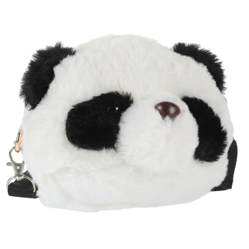 Homoyoyo Panda-geldbörse – Flauschige Mädchentasche Plüschtier-geldbörse Umhängetasche Modische Handtasche Mit Reißverschluss von Homoyoyo