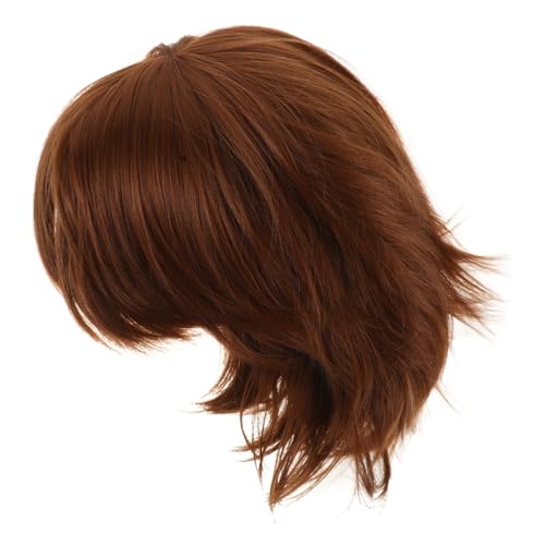 Homoyoyo Party Perücke Clown Haarlänge Charmant Für Bob Perücken Damen Lady Vi Realistisch Cosplay Kurze Glatte Perücke Hochtemperaturdraht Hellbraun von Homoyoyo