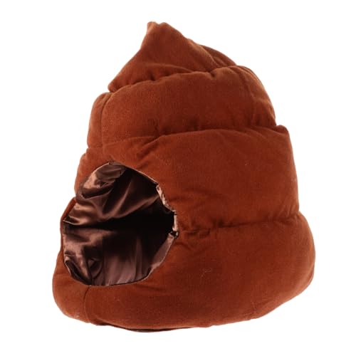 Homoyoyo Poop-kostüm-hut Lustige Hutdekoration Lustiger Verrückter Hut Plüschiger Poop-hut Lustiger Kostümhut Lustige Bucket Hats Fischhut Baumwolle Light Brown von Homoyoyo