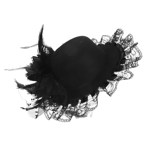 Homoyoyo Fascinator Mini Hut Haarclip Mit Feder Elegantes Kopfschmuck-accessoire Für Erwachsene Für Teepartys Und Festliche Anlässe von Homoyoyo