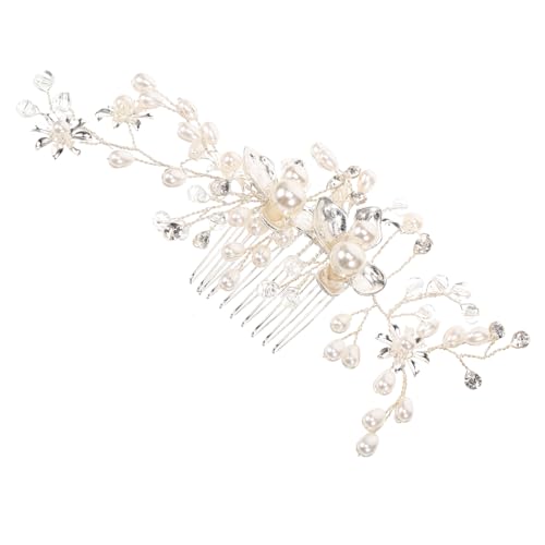Homoyoyo Perlen Haarkamm Brautschmuck aus Langlebigem Legierungsmaterial Leichter Haarschmuck für Braut und Brautjungfern Elegantes Zubehör für Hochzeit Party Abschlussball und Festliche von Homoyoyo