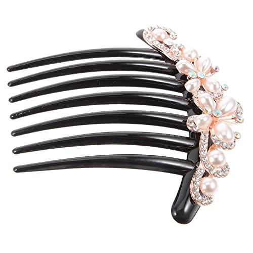 Homoyoyo Perlen Haarkamm mit Strass und Zähnen Eleganter Brautschmuck für Damen Festlicher Haarkamm Clip für Hochzeit Verlobung Abendveranstaltungen Geschenkidee für Frauen von Homoyoyo