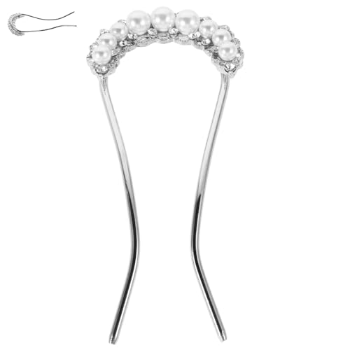 Homoyoyo U-förmige Perlen-haarnadeln Für Damen Metall-haarspangen Mit Perlen Für Brautfrisuren Haarnadeln Im Antiken Chinesischen Stil Für Frauen U-förmige Haarspangen Für Dutts von Homoyoyo