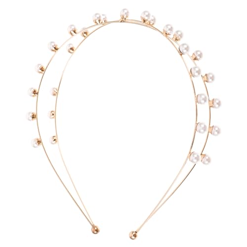 Homoyoyo Perlen Haarreif Damen Party Stirnband Stabiles Design mit Geometrischer Kreuzung Modisch und Vielseitig für Festliche Anlässe Geburtstage Weihnachten Geschenkidee von Homoyoyo