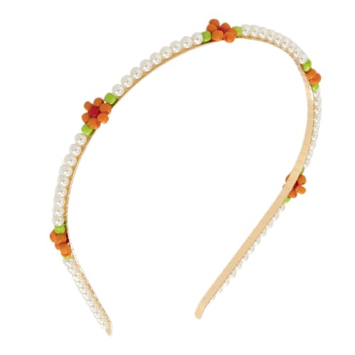Homoyoyo Perlen Haarreif Damen mit Künstlichen Perlen und Kleinen Minimalistisches Stirnband für Hochzeit Party und Alltag Modischer Brautschmuck Leichter Kopfschmuck von Homoyoyo