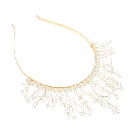 Homoyoyo Perlen Haarschmuck Damen Haarreif Braut Stirnband Elegant Schmuck für Hochzeit Party Geeignet Robustes Legierungsmaterial Vielseitig Kombinierbar von Homoyoyo