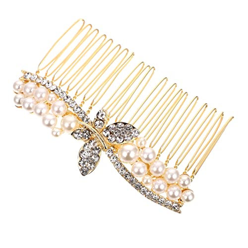 Homoyoyo Perlen Strass Haarkamm Hochzeit Brautschmuck Leicht Langlebig für Damen Braut Verlobung Abendveranstaltung von Homoyoyo
