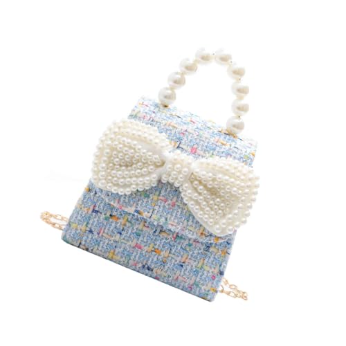 Homoyoyo Elegant Pearl Bowknot Crossbody Bag Für Junge Mädchen Stilvolle Umhängetasche Für Mädchen Blau Für Besondere Anlässe Und Täglichen Gebrauch Kombinieren Mit Verschiedenen von Homoyoyo