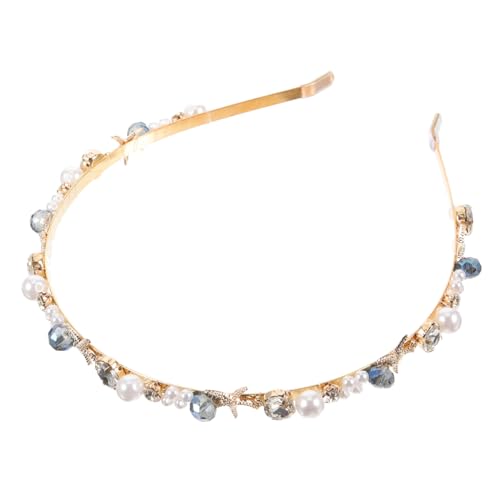 Homoyoyo Perlenstirnband mit Kristall und Muschelmotiv Eleganter Meerjungfrau Haarreif für Frauen Brautschmuck Accessoire für Strandhochzeiten Festlich Einzigartig Vielseitig Einsetzbar von Homoyoyo