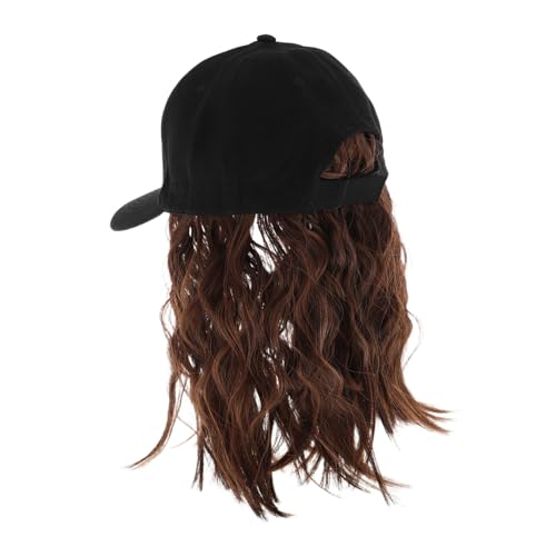 Homoyoyo Perücken Hut Mit Befestigtem Kurzhaar Lockigem Design Für Damen Synthetischer Baseballkappenstyle Leicht Und Bequem Für Täglichen Gebrauch von Homoyoyo