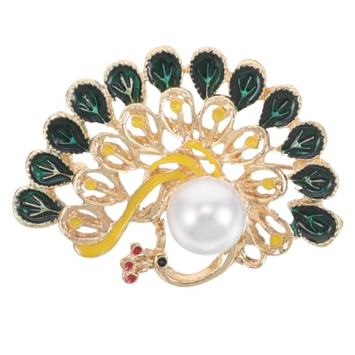 Homoyoyo Pfau Brosche Modeschmuck Für Mädchen Tierbrosche Für Frauen Weihnachtsschmuck Tierbroschen Vogelbrosche Aus Strass Weihnachtsbrosche Mädchenschmuck Plastik Green von Homoyoyo