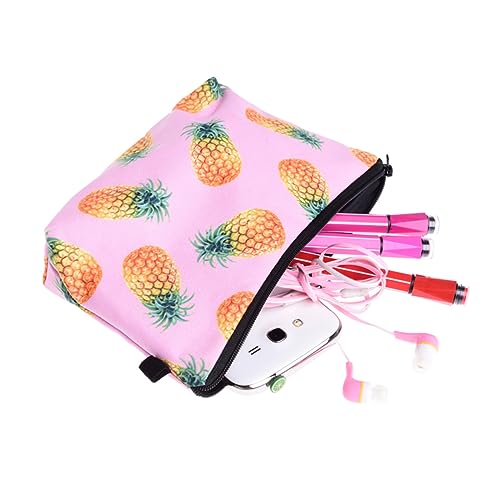 Homoyoyo Pineapple Print Kosmetiktasche Damen Reise Make Up Organizer Leicht Tragbar Großes Fassungsvermögen Schminktasche für Outdoor Urlaub Business Gym Camping von Homoyoyo