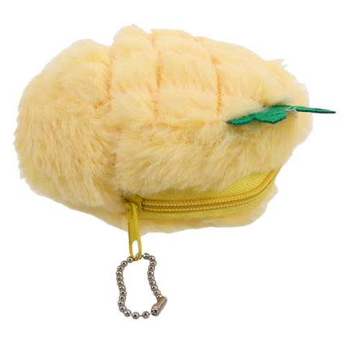 Homoyoyo Plüsch-Ananas-münztasche Für Junge Mädchen Flauschiger Schlüsselanhänger Mit Münzaufbewahrung Weicher Anhänger Zum Hängen Für Taschen Und Rucksäcke von Homoyoyo
