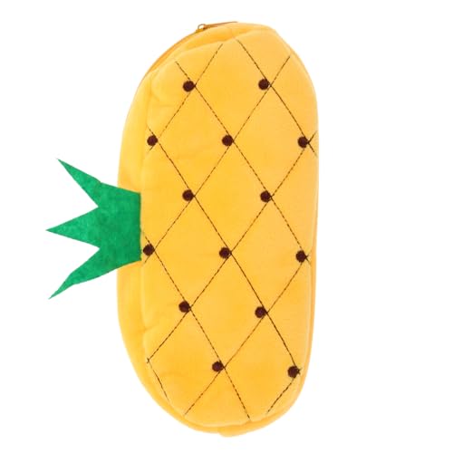 Homoyoyo Plüsch Federmäppchen Tasche Schreibwaren Beutel groß lustig Federmäppchen für Lebensmittel Nettes Bleistiftkoffer Süßes Federmäppchen für Mädchen Plüschstiftkoffer Metall Gelb von Homoyoyo