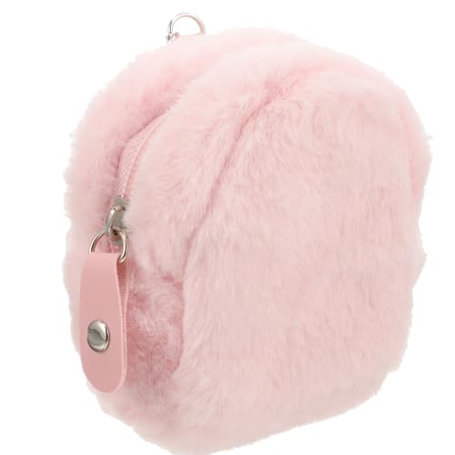 Homoyoyo Mini-plüsch-geldbörse Für Damen Süße Plüsch-Tasche Kleine Geldbörse Mit Schlüsselanhänger Plüschhandtasche Für Mädchen Praktische Aufbewahrung Für Kleine Gegenstände von Homoyoyo
