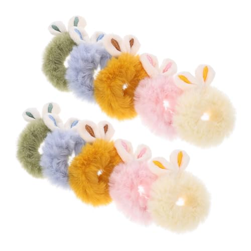 Homoyoyo Plüsch Haargummis 10 Stück Flauschige Haar Ringe Für Mädchen Und Frauen Elastische Haargummis Für Pferdeschwanz Weiche Haaraccessoires in Pastellfarben Für Partys Und von Homoyoyo