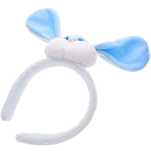 Homoyoyo Dekoratives Kaninchen Stirnband Mit Hasenohren Cartoon Plüsch Haarband Für Mädchen Party Dekoration Cosplay Zubehör Himmelblau von Homoyoyo