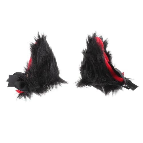 Homoyoyo Plüsch Katzenohren Haarclips Cosplay Cat Ear Haarklammern Weiche Bequeme Haarschmuck für Damen und Mädchen Langlebig für Katzenkostüm und Party Zubehör von Homoyoyo