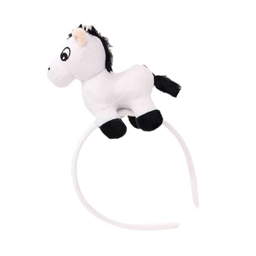 Homoyoyo Pferde-cosplay-stirnband Mit Flauschigem Haarband Cartoon-tierkopfschmuck Für Erwachsene Und Kleinkinder Haarreif Zum Waschen Gesichts Party-accessoire von Homoyoyo