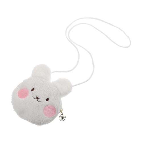 Homoyoyo Kuschelige Plüsch-umhängetasche Mit Hasenohren Für Mädchen Cartoon-Design Kleine Geldbörse Für Münzen Und Persönliche Gegenstände Und Leicht Zu Tragen von Homoyoyo