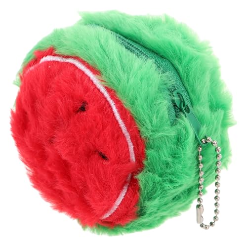 Homoyoyo Wassermelonen-münzportemonnaie Für Mädchen Niedlicher Plüsch-schlüsselanhänger Geldbörse Für Kleingeld Und Zubehör Für Mädchen von Homoyoyo
