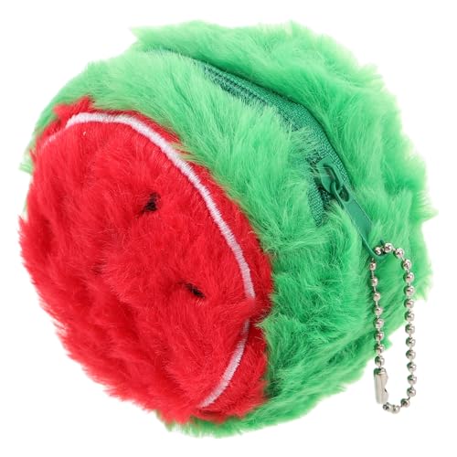 Homoyoyo Wassermelonen-plüsches Schlüsselanhänger Mit Geldbörse Münztäschchen Für Junge Mädchen Süße Kartenhalter Beutel von Homoyoyo