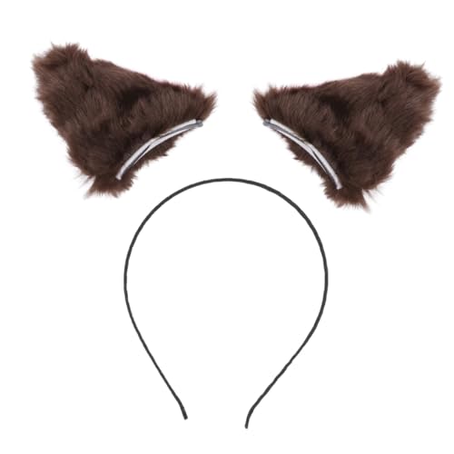 Homoyoyo Plüschige Katzenohren Haarreif Weiches Stirnband mit Niedlichen Tierohren Fest Sitzendes Halloween Haaraccessoire für Mädchen und Damen für Kostüm Party und Cosplay von Homoyoyo