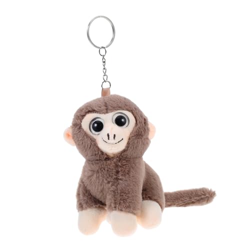 Homoyoyo Plüschtier-schlüsselanhänger Affe Stofftier Süßer Cartoon-puppen-taschenanhänger Für Handtaschen Rucksäcke Und Telefone Braun von Homoyoyo