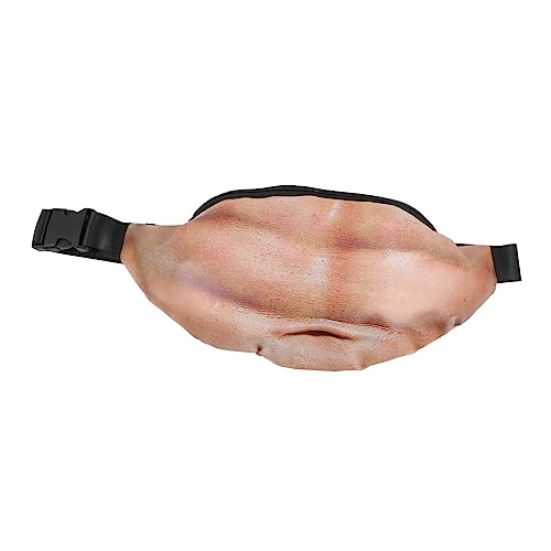 Homoyoyo Prank Fanny Pack Für Männer Lustige Bauchtasche Im Dad-Bag-Stil Für Reisen Sport Und Partys Strapazierfähiges Material Witziges Für Freunde Einteilig Bauchmuskeln von Homoyoyo