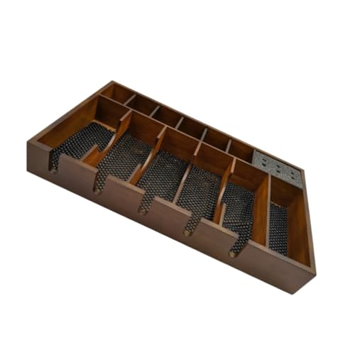 Homoyoyo Professioneller Haarschneider Halter aus Massivem Holz Langlebiger Haarclipper Organizer für Salon Praktisches Aufbewahrungsfach für Haarwerkzeuge Stilvoller Vintage Friseur von Homoyoyo