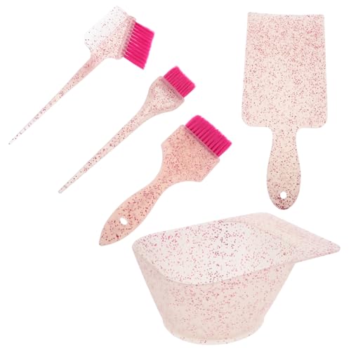 Homoyoyo Professionelles Haarfärbeset mit Transparenter Mattierter Farbmischschale Weichen Pinselborsten und Highlighting-board für Präzise Strähnchen Spritzarmes Design für Damen und von Homoyoyo
