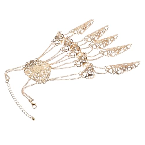 Homoyoyo Metall Fingerkrallen Armband Für Frauen Punk Stil Hand Kette Bauchtanz Cosplay Party Schmuck Hände Kette Fingerkrallen Armband von Homoyoyo