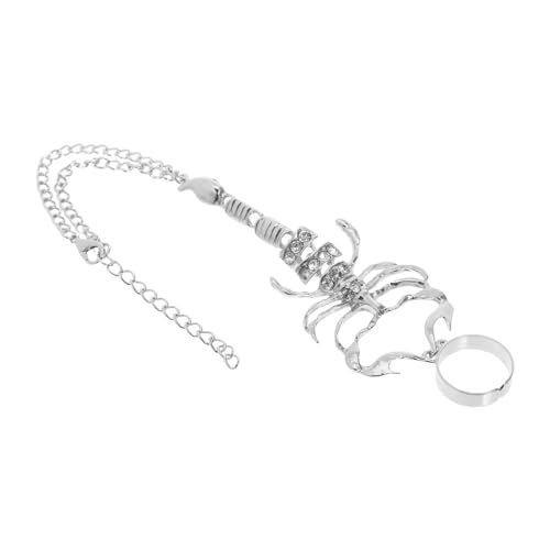 Homoyoyo Punk Scorpion Ring Armband für Damen Extravaganter Handkette mit Design für Partys Halloween Besondere Anlässe Stilvolles Handgefertigtes Einzigartiges Accessoire für Besondere von Homoyoyo