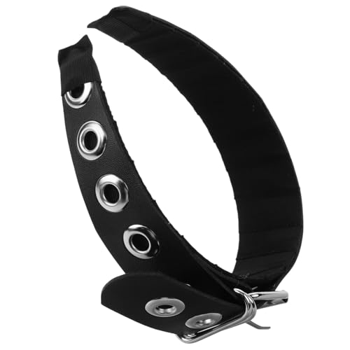 Homoyoyo Punk Stil Handgemachtes PU Leder Stirnband für Mädchen Schwarzes Haaraccessoire mit Eleganter Metallschnalle für Gothic und Rock Looks Langlebig und Komfortabel von Homoyoyo