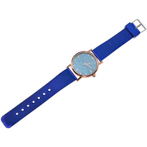Homoyoyo Quartz Uhr Modeuhren für Damen Damenuhr Damenuhren Damenuhr mit Silikonband Damen Armbanduhr Analoguhren für Damen weibliche Armbanduhr Edelstahl Blue von Homoyoyo