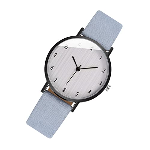 Homoyoyo Quartz Uhr damenarmbanduhren Presents for Women Armbanduhren für schlank Armbanduhr Herren Uhr mit Holzmaserung Frauen Handgelenk Uhr Rostfreier Stahl Sky-Blue von Homoyoyo