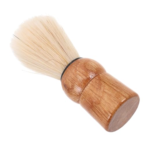 Homoyoyo Rasierpinsel Holzgriff Herren Bartpflege Bürste Robust Langlebig Komfortabler Griff Kompakt Reise Rasierpinsel Reinigung Bürste Für Männer Rasur von Homoyoyo