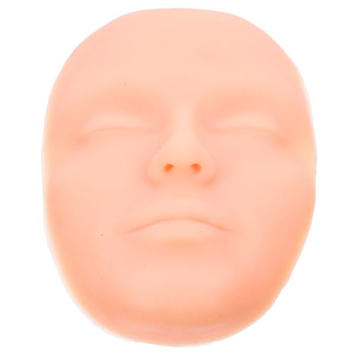 Homoyoyo Realistisches Silikon Gesichtsmodell zum Üben von Augenbrauen Eyeliner und Lippen Abnehmbare Hautfarbenes Makeup Practice Mannequin für Professionelles Training von Homoyoyo