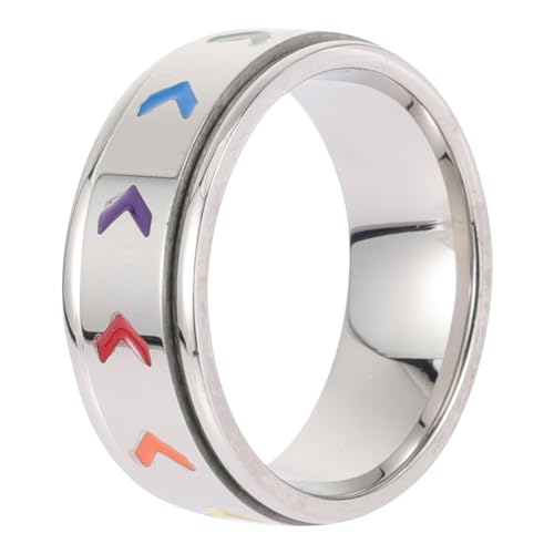 Homoyoyo Regenbogenring Aus Edelstahl Für Frauen Lgbtq-accessoires Pride-ring Lesbenring-schmuck Rostfrei Und Langlebig von Homoyoyo